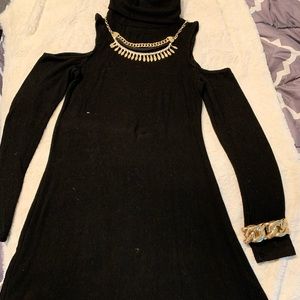 American Eagle Cold-Shoulder Mockneck Dress